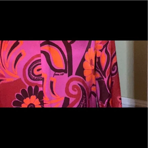 FARM Rio Pink and Orange Long Sleeve Dress - Picture 5 of 9